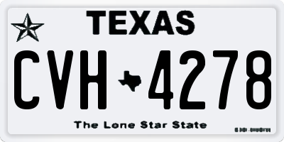 TX license plate CVH4278