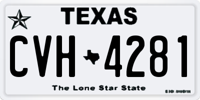 TX license plate CVH4281