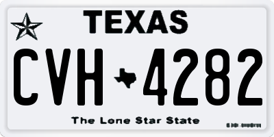TX license plate CVH4282