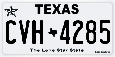 TX license plate CVH4285