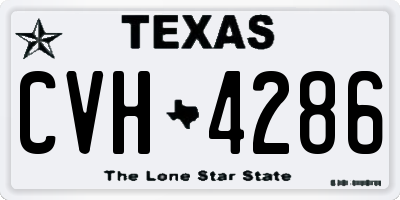 TX license plate CVH4286