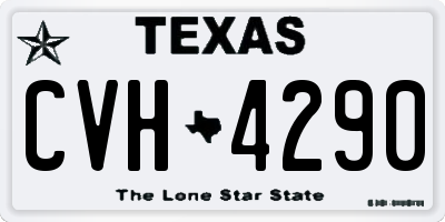 TX license plate CVH4290