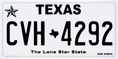 TX license plate CVH4292
