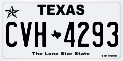 TX license plate CVH4293