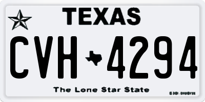 TX license plate CVH4294