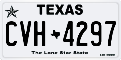 TX license plate CVH4297