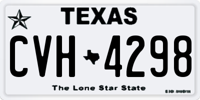 TX license plate CVH4298