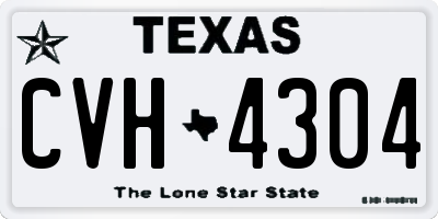 TX license plate CVH4304