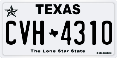 TX license plate CVH4310