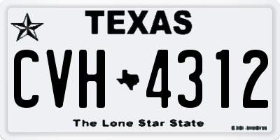 TX license plate CVH4312