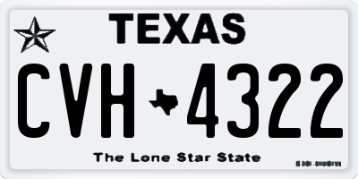 TX license plate CVH4322