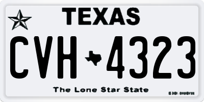 TX license plate CVH4323