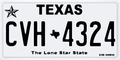 TX license plate CVH4324