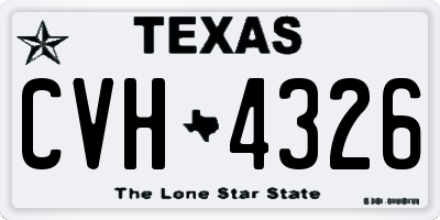 TX license plate CVH4326