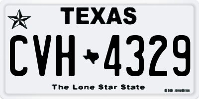 TX license plate CVH4329