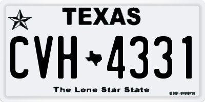 TX license plate CVH4331