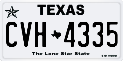 TX license plate CVH4335