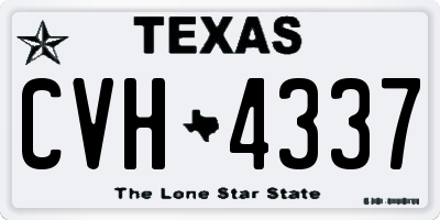 TX license plate CVH4337
