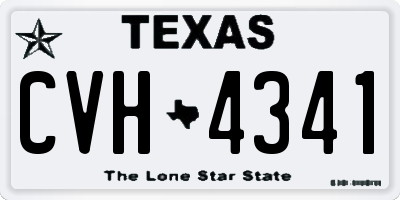TX license plate CVH4341
