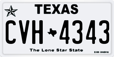 TX license plate CVH4343