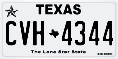 TX license plate CVH4344