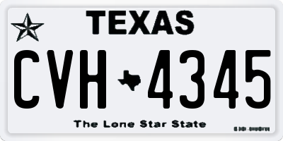TX license plate CVH4345