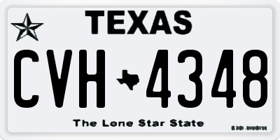 TX license plate CVH4348