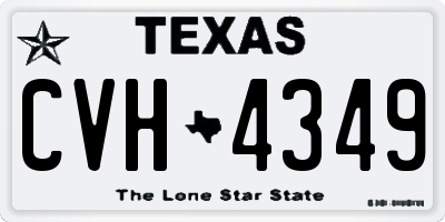 TX license plate CVH4349