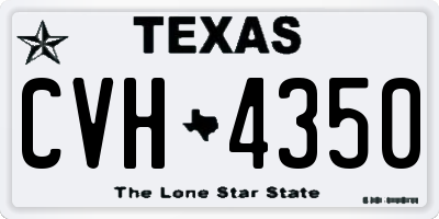 TX license plate CVH4350