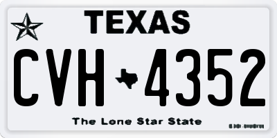 TX license plate CVH4352