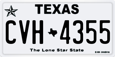 TX license plate CVH4355
