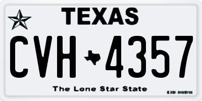TX license plate CVH4357