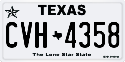 TX license plate CVH4358