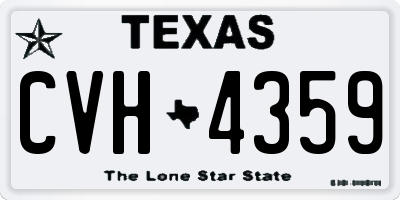 TX license plate CVH4359