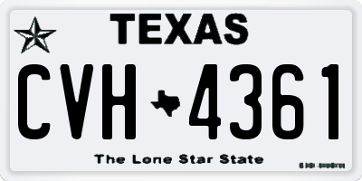 TX license plate CVH4361
