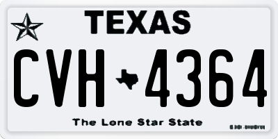 TX license plate CVH4364