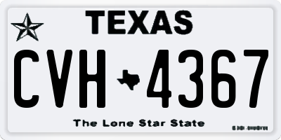 TX license plate CVH4367