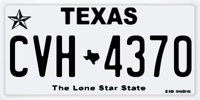 TX license plate CVH4370