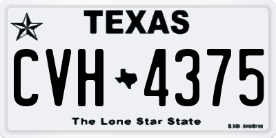 TX license plate CVH4375