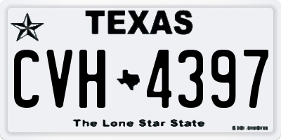 TX license plate CVH4397