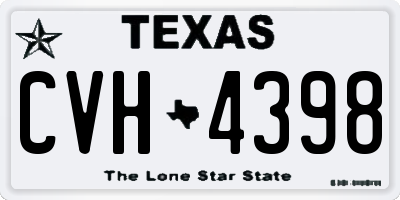 TX license plate CVH4398