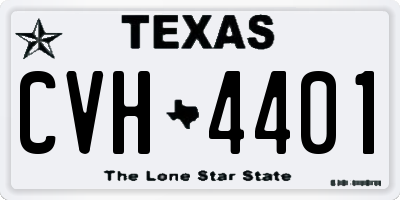 TX license plate CVH4401