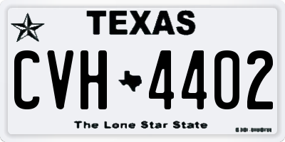 TX license plate CVH4402