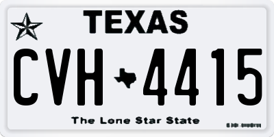 TX license plate CVH4415