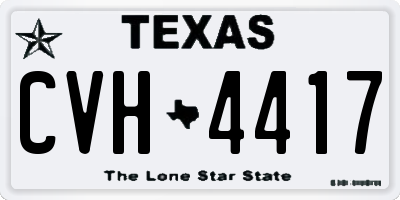 TX license plate CVH4417