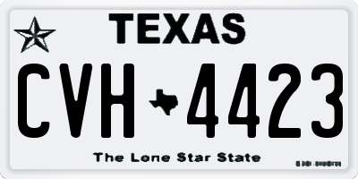 TX license plate CVH4423