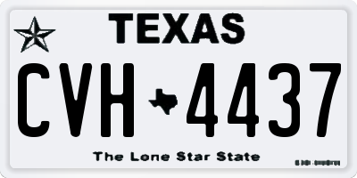 TX license plate CVH4437