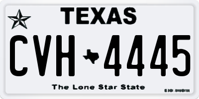 TX license plate CVH4445