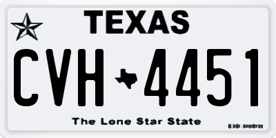 TX license plate CVH4451