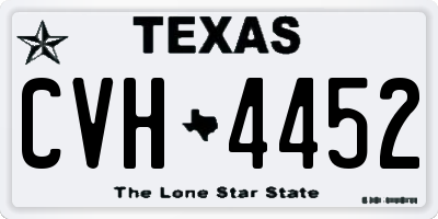 TX license plate CVH4452